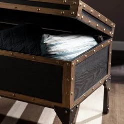 Irving 40 in. Antique Black/Dark Antique Bronze Medium Rectangle Wood Coffee Table with Lift Top by Southern Enterprises 12 Irving 40 in. Antique Black/Dark Antique Bronze Medium Rectangle Wood Coffee Table with Lift Top by Southern Enterprises -Southern Enterprises Sales antique black finish with dark antique bronze accents southern enterprises coffee tables hd862200 4f 1000