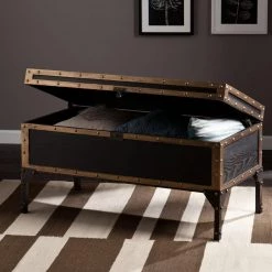 Irving 40 in. Antique Black/Dark Antique Bronze Medium Rectangle Wood Coffee Table with Lift Top by Southern Enterprises 11 Irving 40 in. Antique Black/Dark Antique Bronze Medium Rectangle Wood Coffee Table with Lift Top by Southern Enterprises -Southern Enterprises Sales antique black finish with dark antique bronze accents southern enterprises coffee tables hd862200 c3 1000