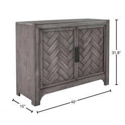 40 in. Antique Gray Modern Rectangle Wood Console Table with 2-Shelves by Huluwat -Southern Enterprises Sales antique gray huluwat console tables dj tc wf284635aae 40 1000