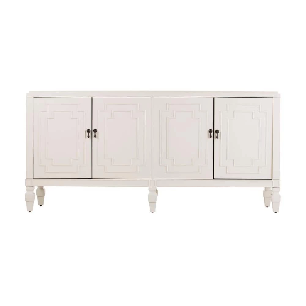 Shanera Antique White Low-Profile Accent Cabinet by Southern Enterprises 10 Shanera Antique White Low-Profile Accent Cabinet by Southern Enterprises - Image 8