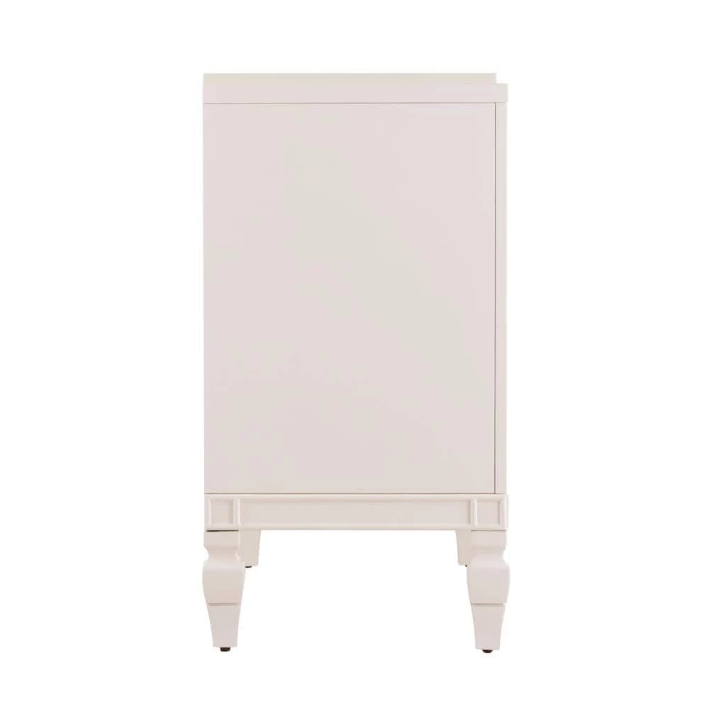 Shanera Antique White Low-Profile Accent Cabinet by Southern Enterprises 4 Shanera Antique White Low-Profile Accent Cabinet by Southern Enterprises - Image 2