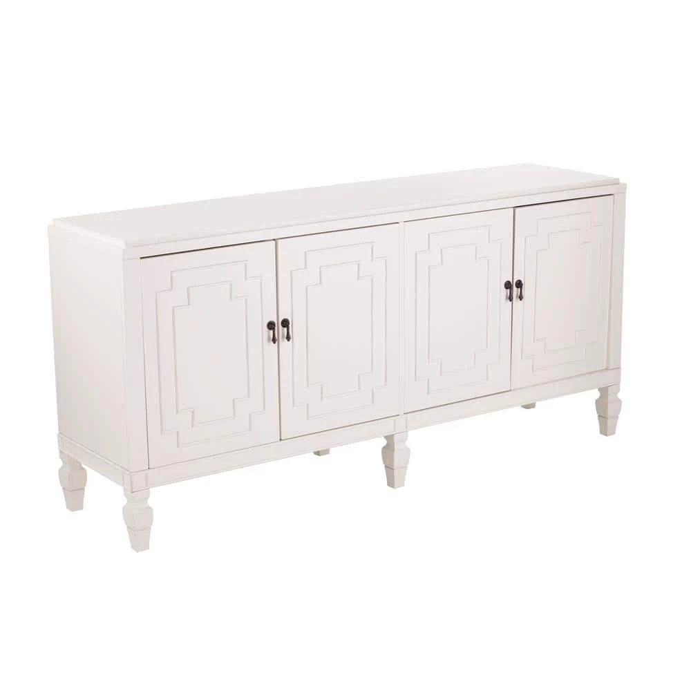 Shanera Antique White Low-Profile Accent Cabinet by Southern Enterprises 11 Shanera Antique White Low-Profile Accent Cabinet by Southern Enterprises - Image 9