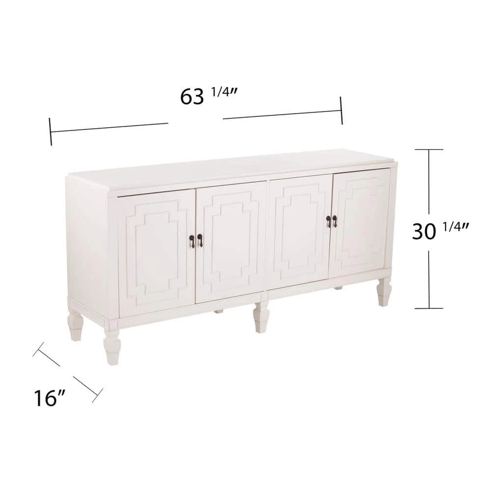 Shanera Antique White Low-Profile Accent Cabinet by Southern Enterprises 13 Shanera Antique White Low-Profile Accent Cabinet by Southern Enterprises - Image 11