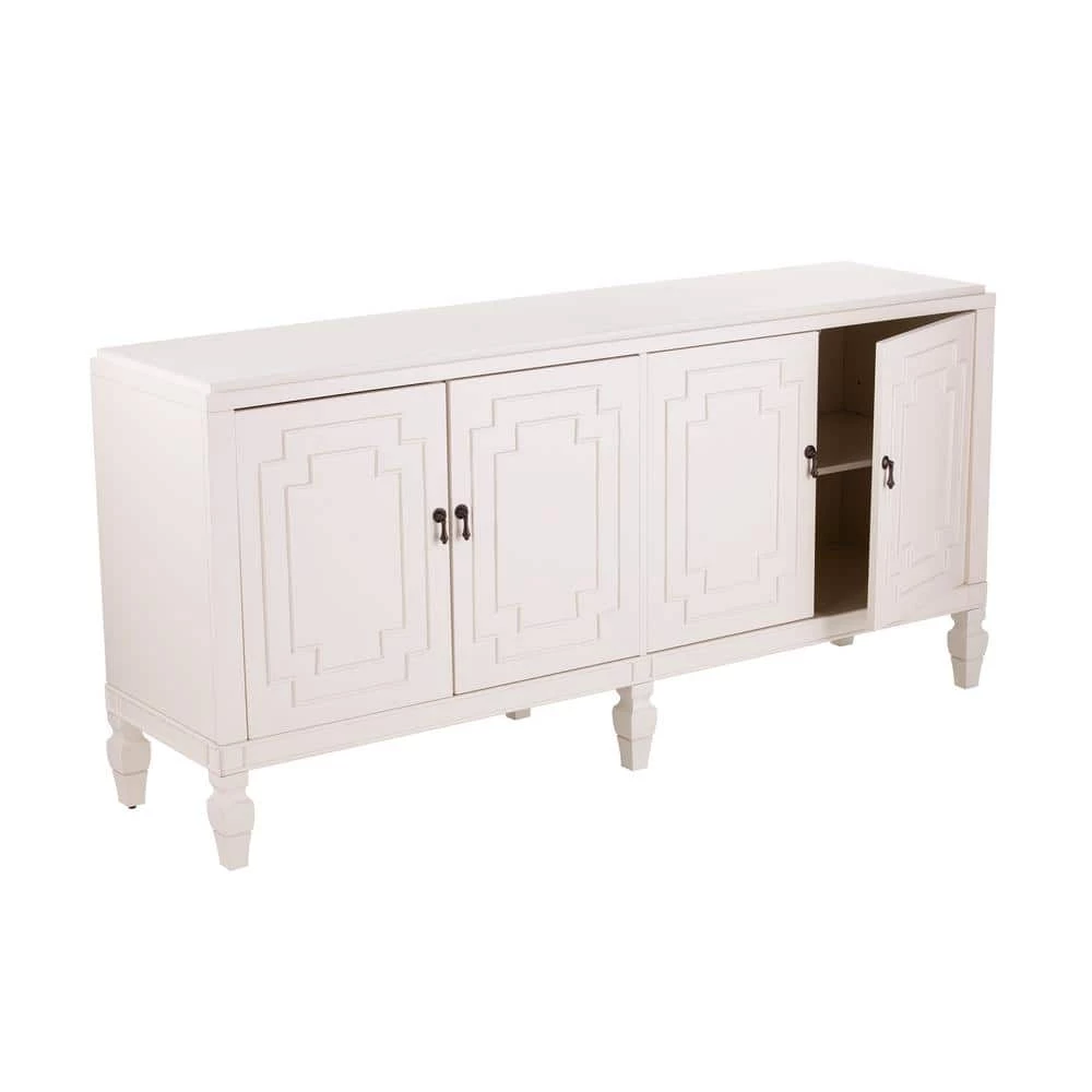 Shanera Antique White Low-Profile Accent Cabinet by Southern Enterprises 7 Shanera Antique White Low-Profile Accent Cabinet by Southern Enterprises - Image 5