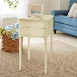 Kallie 18.25 in. Specialty Wooden Tall Farmhouse Accent Table with Storage by Southern Enterprises 18 Kallie 18.25 in. Specialty Wooden Tall Farmhouse Accent Table with Storage by Southern Enterprises -Southern Enterprises Sales antique white finish southern enterprises end side tables hd473925 31 1000