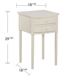 Kallie 18.25 in. Specialty Wooden Tall Farmhouse Accent Table with Storage by Southern Enterprises 19 Kallie 18.25 in. Specialty Wooden Tall Farmhouse Accent Table with Storage by Southern Enterprises -Southern Enterprises Sales antique white finish southern enterprises end side tables hd473925 fa 1000 1