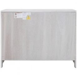 40 in. Antique White Modern Rectangle Wood Console Table for Living Room with 2-Shelves by Huluwat -Southern Enterprises Sales antique white huluwat console tables dj tc wf284635aak fa 1000