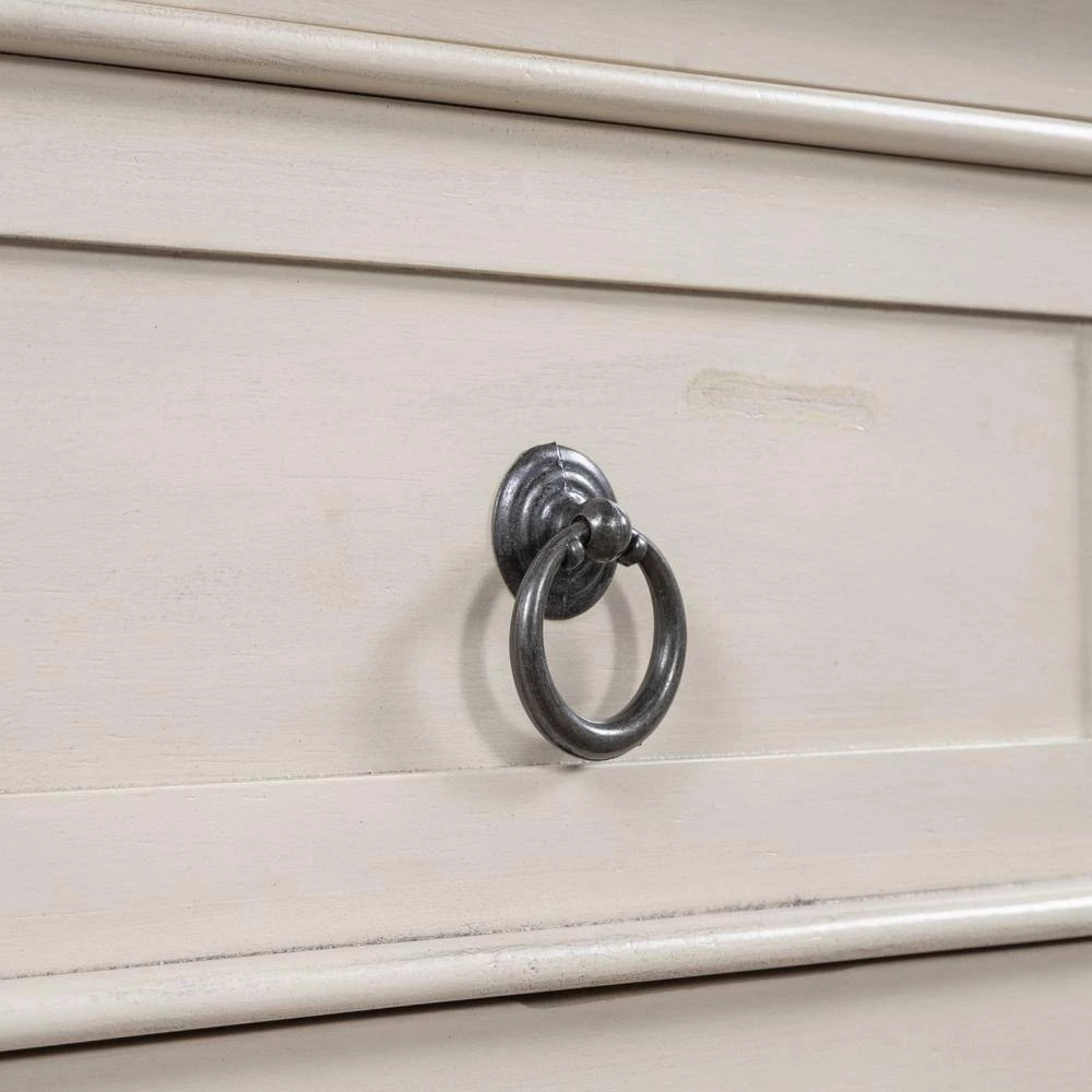 46 in. Antique White Modern Rectangle Wood Console Table with 6-Drawers and 1 Shelf by Huluwat 9 46 in. Antique White Modern Rectangle Wood Console Table with 6-Drawers and 1 Shelf by Huluwat - Image 7