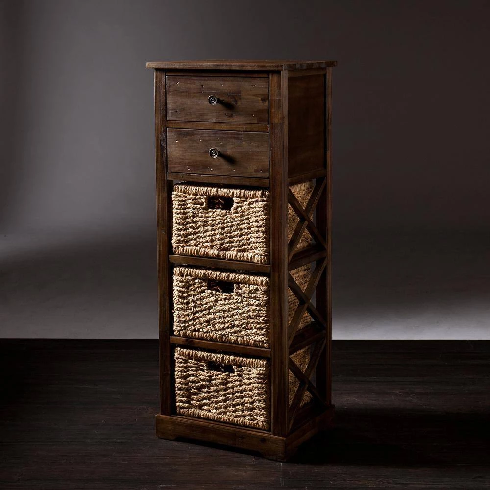 Antique Brown Chest by Southern Enterprises 7 Antique Brown Chest by Southern Enterprises - Image 5