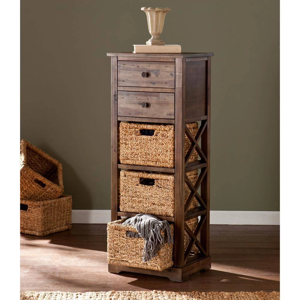 Antique Brown Chest by Southern Enterprises 5 Antique Brown Chest by Southern Enterprises - Image 3