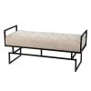 Clarkson Beige Bench (21.5 in. H x 48.5 in. W x 18.25 in. D) by Southern Enterprises -Southern Enterprises Sales beige southern enterprises dining benches hd391830 64 1000