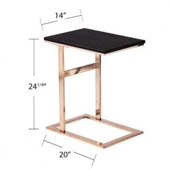 Messon Black and Champagne Contemporary C-Table by Southern Enterprises -Southern Enterprises Sales black and champagne finish southern enterprises end side tables hd434315 44 1000