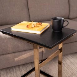 Messon Black and Champagne Contemporary C-Table by Southern Enterprises -Southern Enterprises Sales black and champagne finish southern enterprises end side tables hd434315 c3 1000