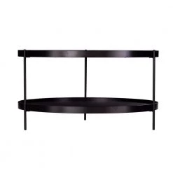 Garcia 34 in. Black Medium Round Wood Coffee Table with Shelf by Southern Enterprises 15 Garcia 34 in. Black Medium Round Wood Coffee Table with Shelf by Southern Enterprises -Southern Enterprises Sales black finish southern enterprises coffee tables hd433363 4f 1000