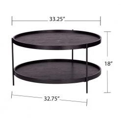 Garcia 34 in. Black Medium Round Wood Coffee Table with Shelf by Southern Enterprises 18 Garcia 34 in. Black Medium Round Wood Coffee Table with Shelf by Southern Enterprises -Southern Enterprises Sales black finish southern enterprises coffee tables hd433363 76 1000