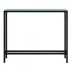 Quenn 36 in. Black Standard Rectangle Mirrored Console Table by Southern Enterprises -Southern Enterprises Sales black finish southern enterprises console tables hd530512 66 1000