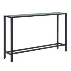 Quenn 56 in. Black Standard Rectangle Mirrored Console Table by Southern Enterprises 19 Quenn 56 in. Black Standard Rectangle Mirrored Console Table by Southern Enterprises -Southern Enterprises Sales black finish southern enterprises console tables hd530529 44 1000