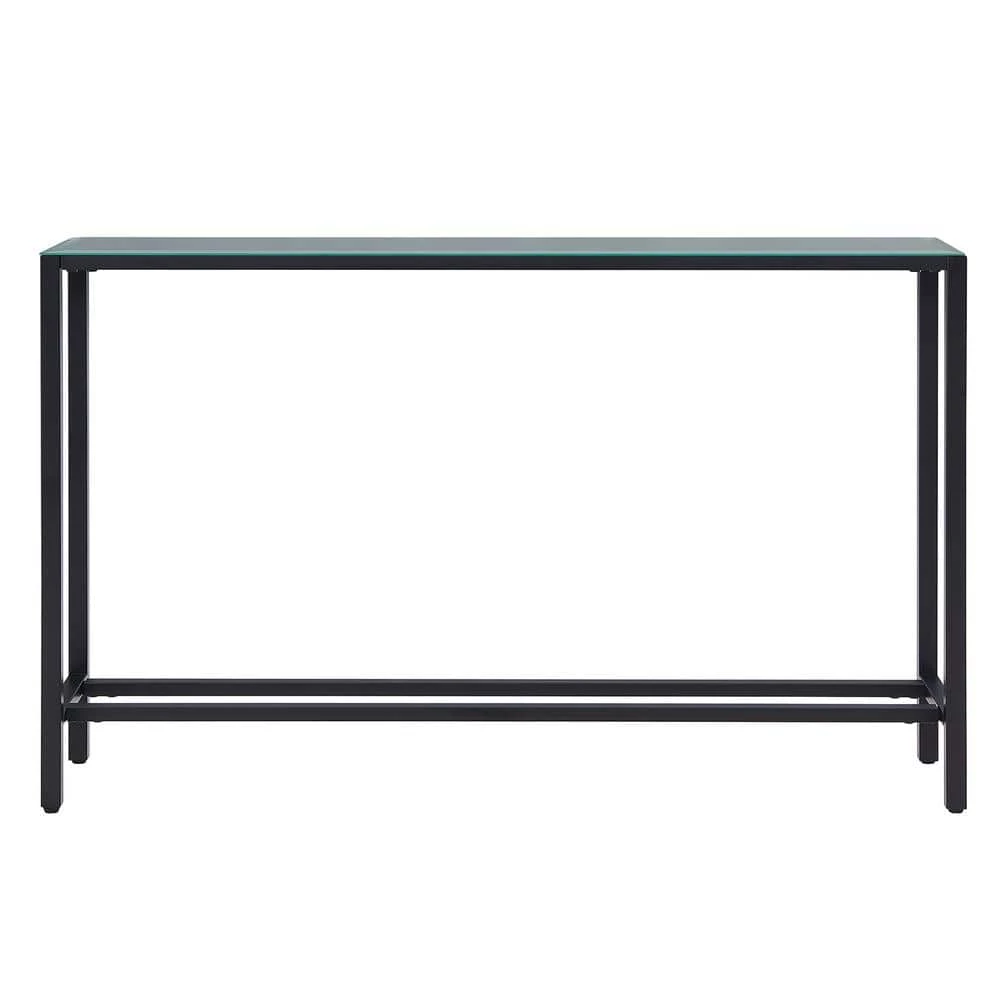 Quenn 56 in. Black Standard Rectangle Mirrored Console Table by Southern Enterprises 7 Quenn 56 in. Black Standard Rectangle Mirrored Console Table by Southern Enterprises - Image 5