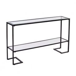 Ochila 52 in. Black Rectangle Glass Console Table with Shelves by Southern Enterprises 14 Ochila 52 in. Black Rectangle Glass Console Table with Shelves by Southern Enterprises -Southern Enterprises Sales black finish southern enterprises console tables hd530697 c3 1000