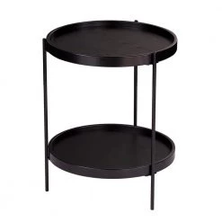 Garcia Black Round Farmhouse Style End Table by Southern Enterprises 17 Garcia Black Round Farmhouse Style End Table by Southern Enterprises -Southern Enterprises Sales black finish southern enterprises end side tables hd433370 1f 1000