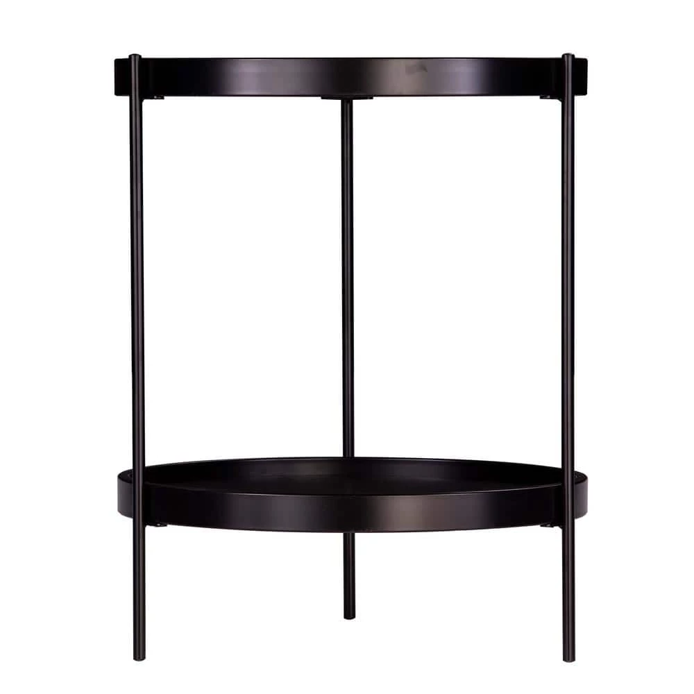 Garcia Black Round Farmhouse Style End Table by Southern Enterprises 8 Garcia Black Round Farmhouse Style End Table by Southern Enterprises - Image 6