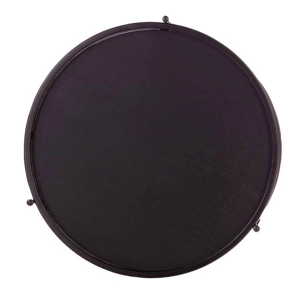 Garcia Black Round Farmhouse Style End Table by Southern Enterprises 6 Garcia Black Round Farmhouse Style End Table by Southern Enterprises - Image 4