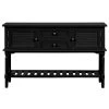 47 in. Black Modern Rectangle Solid Wood Console Table for Living Room with 2-Drawers, 2-Cabinets and 1-Shelf by Huluwat -Southern Enterprises Sales black huluwat console tables dj tc wf280255aab 64 1000