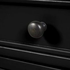 47 in. Black Modern Rectangle Solid Wood Console Table for Living Room with 2-Drawers, 2-Cabinets and 1-Shelf by Huluwat -Southern Enterprises Sales black huluwat console tables dj tc wf280255aab fa 1000