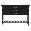 45 in. Black Modern Rectangle Wood Console Table for Living Room with 3-Drawers, 2-Cabinets and 1-Shelf by Huluwat 1 45 in. Black Modern Rectangle Wood Console Table for Living Room with 3-Drawers, 2-Cabinets and 1-Shelf by Huluwat -Southern Enterprises Sales black huluwat console tables dj tc wf280256aab 64 1000
