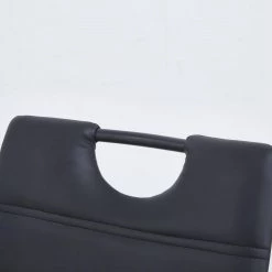 Black Leather Painted Metal Leg Modern Dining Chair with Cushion and High Back (Set of 4) by Huluwat -Southern Enterprises Sales black huluwat dining chairs dj w29933662 4f 1000