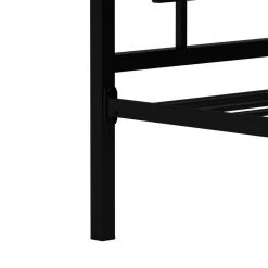 Black Metal Bed Frame Full Size Platform No Box Spring Needed with Square design Headboard and Footboard by Huluwat -Southern Enterprises Sales black huluwat platform beds dj tc w21428120 1f 1000