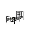 Black Metal Bed Frame Twin Size Platform No Box Spring Needed with Square design Headboard and Footboard by Huluwat 2 Black Metal Bed Frame Twin Size Platform No Box Spring Needed with Square design Headboard and Footboard by Huluwat -Southern Enterprises Sales black huluwat platform beds dj tc w21428121 64 1000