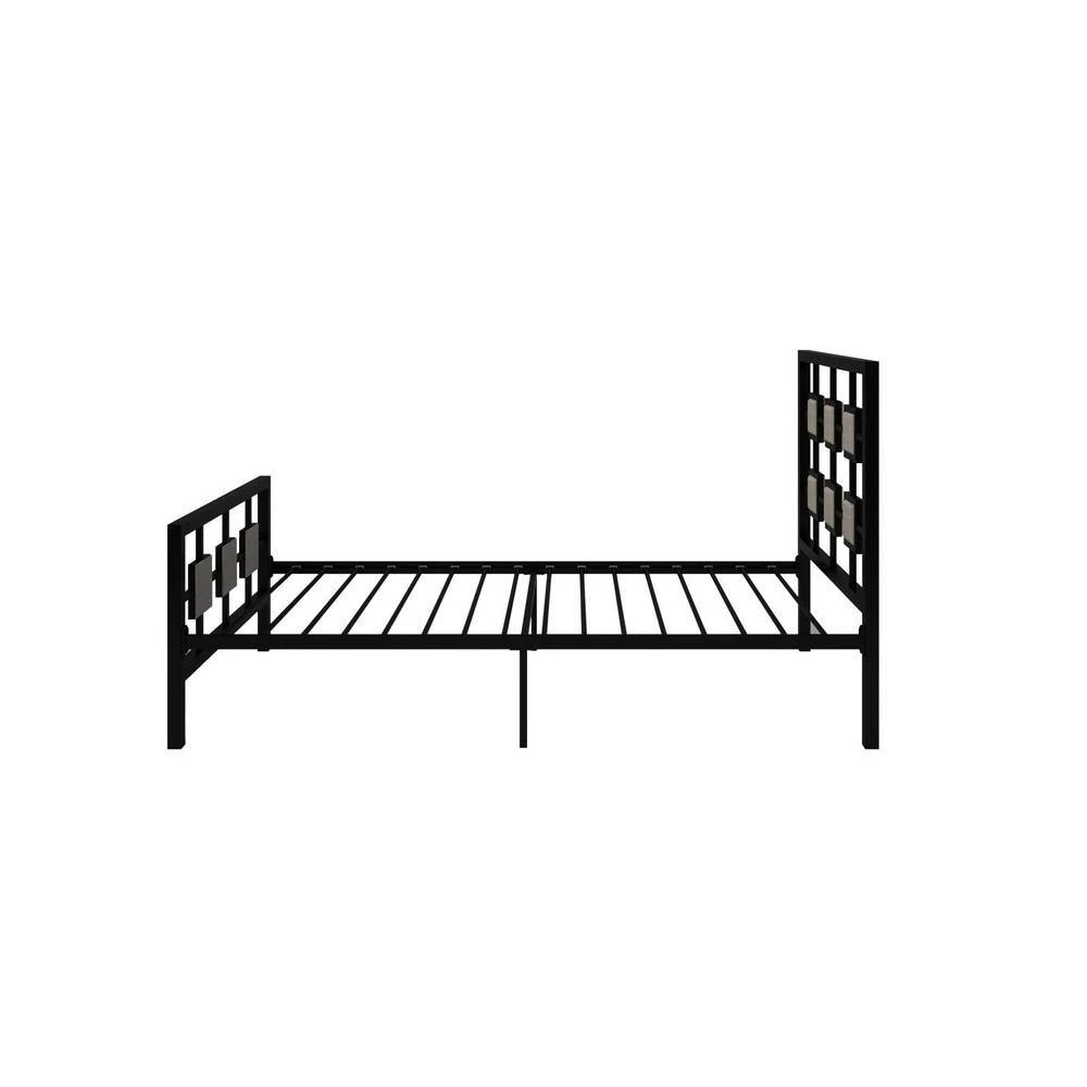Black Metal Bed Frame Twin Size Platform No Box Spring Needed with Square design Headboard and Footboard by Huluwat 9 Black Metal Bed Frame Twin Size Platform No Box Spring Needed with Square design Headboard and Footboard by Huluwat - Image 7