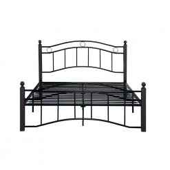 Black Full Size Metal Bed Frame with Headboard and Footboard by Huluwat -Southern Enterprises Sales black huluwat platform beds dj tc w31136097 1f 1000