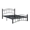 Black Full Size Metal Bed Frame with Headboard and Footboard by Huluwat
