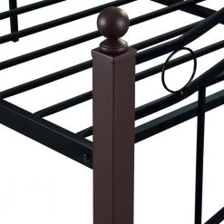 Black Queen Size Metal Bed Frame with Headboard and Footboard by Huluwat 12 Black Queen Size Metal Bed Frame with Headboard and Footboard by Huluwat -Southern Enterprises Sales black huluwat platform beds dj tc w31136099 4f 1000