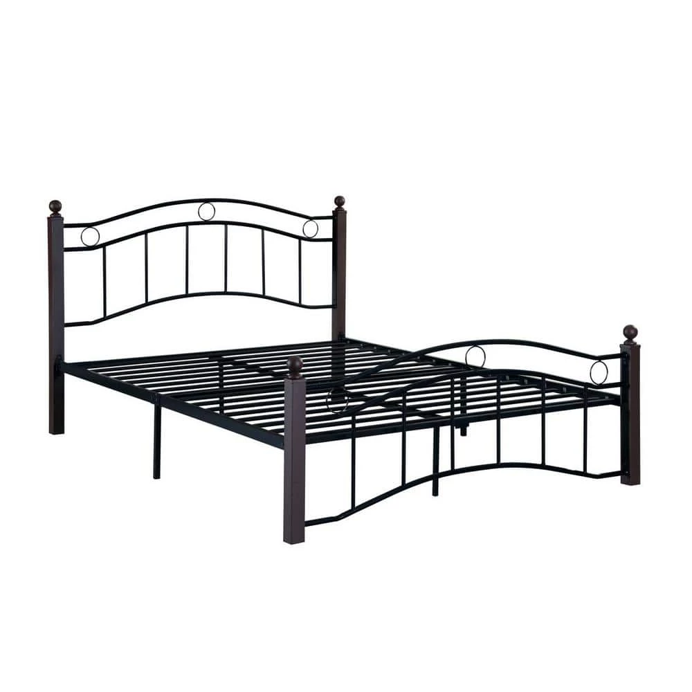 Black Queen Size Metal Bed Frame with Headboard and Footboard by Huluwat 3 Black Queen Size Metal Bed Frame with Headboard and Footboard by Huluwat