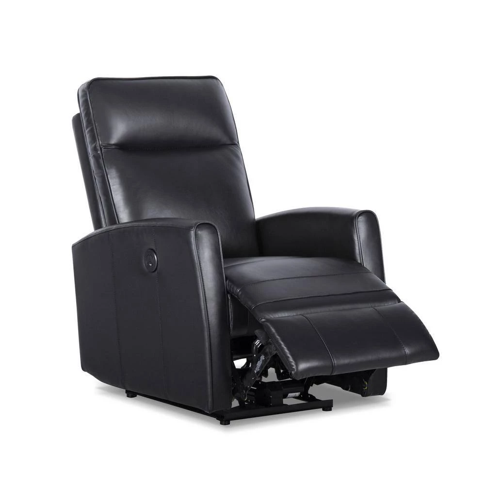 Black Leather Recliner with Power USB(Set of 1) by Huluwat 7 Black Leather Recliner with Power USB(Set of 1) by Huluwat - Image 5