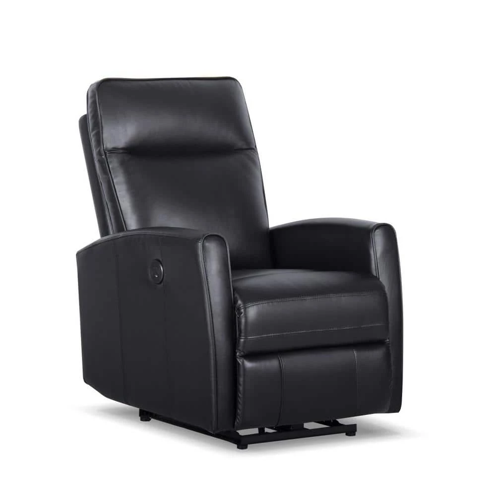 Black Leather Recliner with Power USB(Set of 1) by Huluwat 3 Black Leather Recliner with Power USB(Set of 1) by Huluwat
