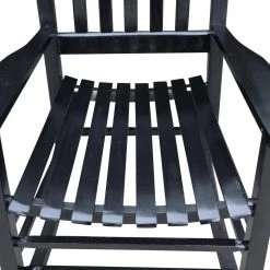 Black Populus Wood Porch Rocker Chair by Huluwat -Southern Enterprises Sales black huluwat rockers gliders ottomans dj tc w49520604 44 1000