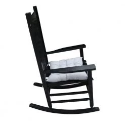 Black Populus Wood Porch Rocker Chair by Huluwat -Southern Enterprises Sales black huluwat rockers gliders ottomans dj tc w49520604 4f 1000