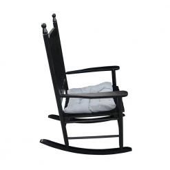 Black Populus Wood Porch Rocker Chair by Huluwat -Southern Enterprises Sales black huluwat rockers gliders ottomans dj tc w49520606 4f 1000