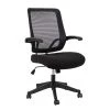 Black Nylon Mesh Office Chair with Flip-up Armrests by Huluwat 1 Black Nylon Mesh Office Chair with Flip-up Armrests by Huluwat -Southern Enterprises Sales black huluwat task chairs jdd g h08 3001mb 64 1000