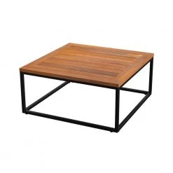 Taradale 32 in. Natural Black Square Acacia Coffee Table by Southern Enterprises