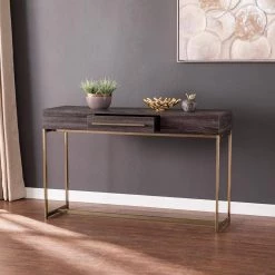 Pastana 47.75 in. Black Oak and Antique Brass Rectangle MDF Top Console Table with Storage by Southern Enterprises 17 Pastana 47.75 in. Black Oak and Antique Brass Rectangle MDF Top Console Table with Storage by Southern Enterprises -Southern Enterprises Sales black oak and antique brass finish southern enterprises console tables hd446974 76 1000