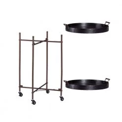 Linwood Black and Aged Bronze Serving Cart by Southern Enterprises 9 Linwood Black and Aged Bronze Serving Cart by Southern Enterprises -Southern Enterprises Sales black southern enterprises bar carts hd889320 44 1000