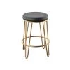 Stillens 26 in. Gold Backless Metal Counter Stool with Faux Leather Seat by Southern Enterprises -Southern Enterprises Sales black southern enterprises bar stools hd391892 64 1000