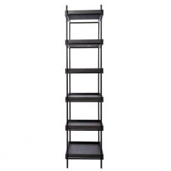 Drysdale 72 in. Wood Black 6-Shelf Etagere Bookcase with Sliding Shelves by Southern Enterprises -Southern Enterprises Sales black southern enterprises bookcases bookshelves hd391250 40 1000