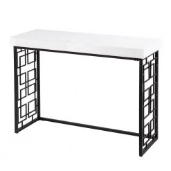 Mottingham 16.25 in. Black Rectangle Glass Console Table by Southern Enterprises