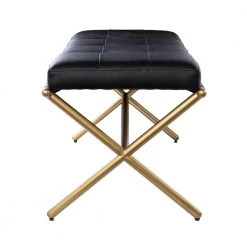 Chrystie Black Bench (17.75 in. H x 54 in. W x 17.5 in. D) by Southern Enterprises -Southern Enterprises Sales black southern enterprises dining benches hd391854 40 1000